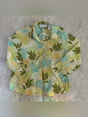 first issue Leaf Print Button Up Shirt (SKU671)